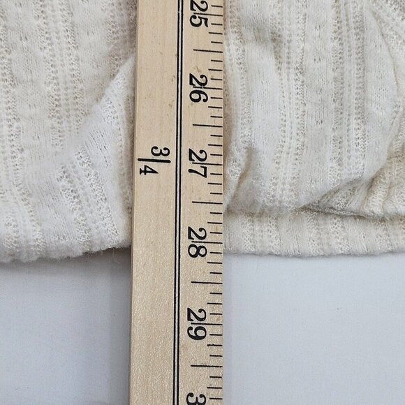 Anthropologie Maeve Rafela Hacci Surplice Top Cream Women’s Size 1X Puff Sleeve - Picture 12 of 12